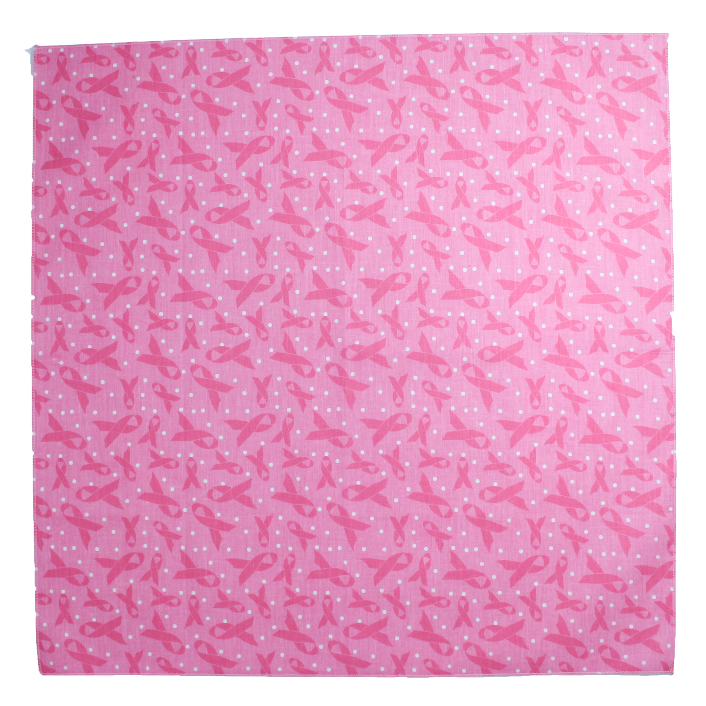 Power of Pink Bandanna Assortment 4-Pack - Made In The USA, featuring a pink ribbon pattern, 100% cotton, 22x22 inches.
