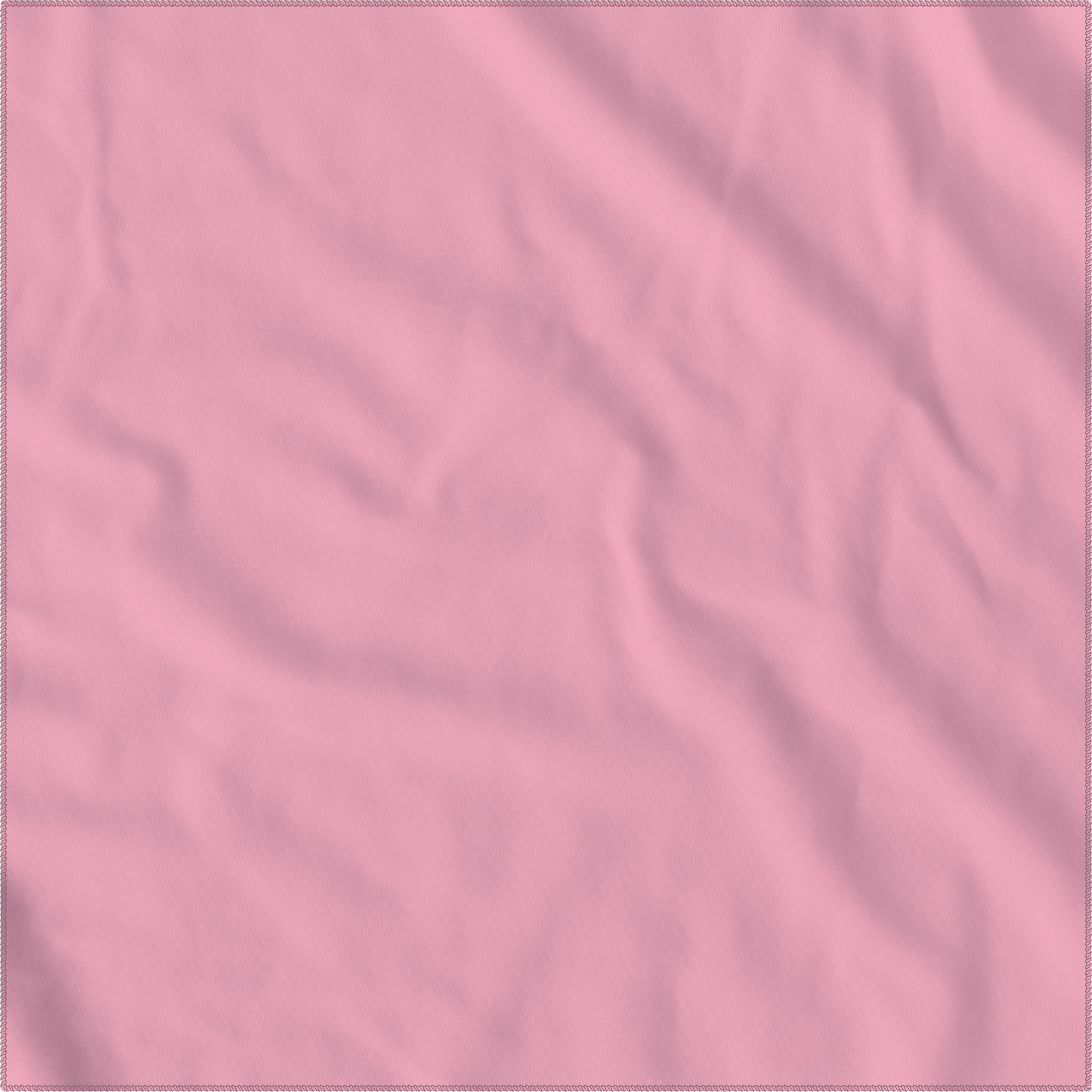 Light Pink Solid Color Bandanna 4 Pack - Cotton 22x22 showing the soft texture and vibrant color. Made in USA, perfect for various uses.