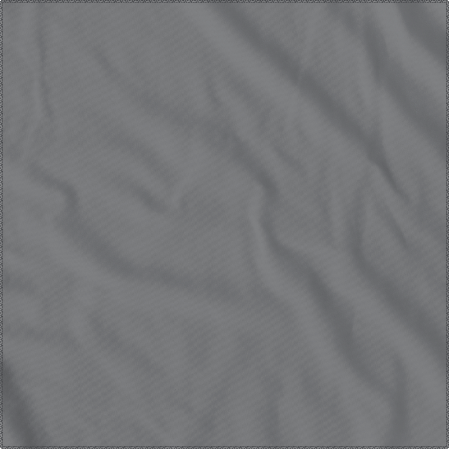 Silver Grey Solid Color Bandanna 4 Pack - Cotton 22x22, large 22” x 22” cotton bandanna, solid grey fabric, USA made, customizable accessory