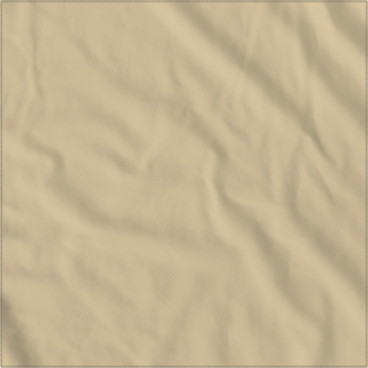 Khaki Solid Color Bandanna 4 Pack - Cotton 22x22, high-quality USA-made cotton, versatile for headbands, neckties, and more.