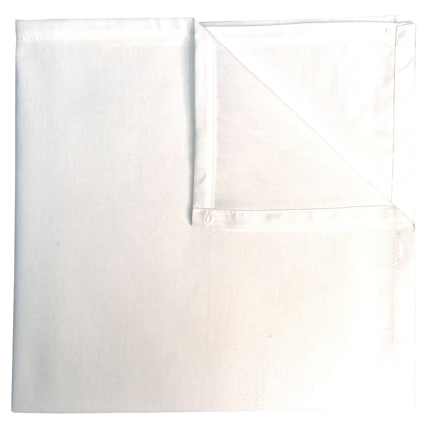 White Solid Color Bandanna 4 Pack - Cotton 22x22 showing plain design and quality stitching.