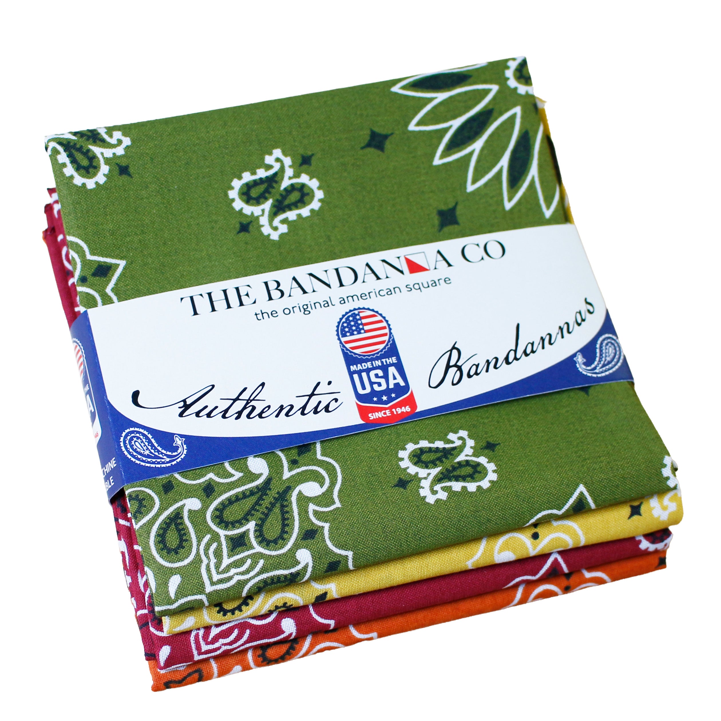 Rustic Bandanna Assortment - 4 Pack Made in the USA