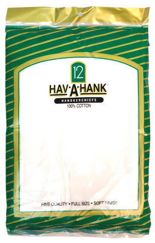 hav-a-hank handkerchiefs HAV-A-HANK 12 PACK HEMSTITCH  HANDKERCHIEFS