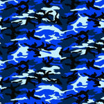 tri colored blue camouflage bandanna
