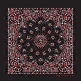 black red white paisley bandana bandanna