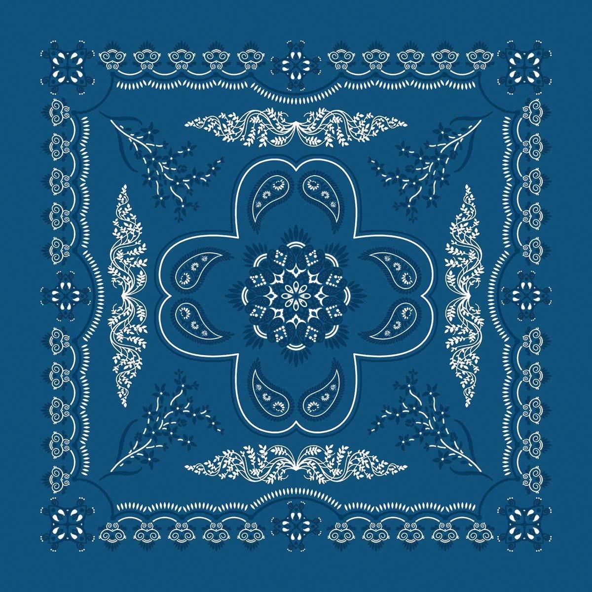FLORAL Mirage Blue Paisley 21 Inch