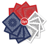 PAISLEY TOP SELLER 12 PK - The Bandanna Store
