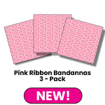 PINK RIBBON BANDANNA 3 PACK - The Bandanna Store