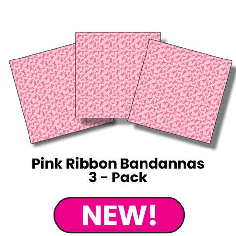 PINK RIBBON BANDANNA 3 PACK - The Bandanna Store
