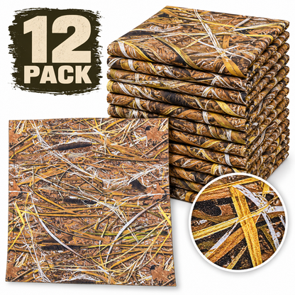 USA Made Cotton Bandanna – Blind Site Camo – 22 x 22 – 12-Pack