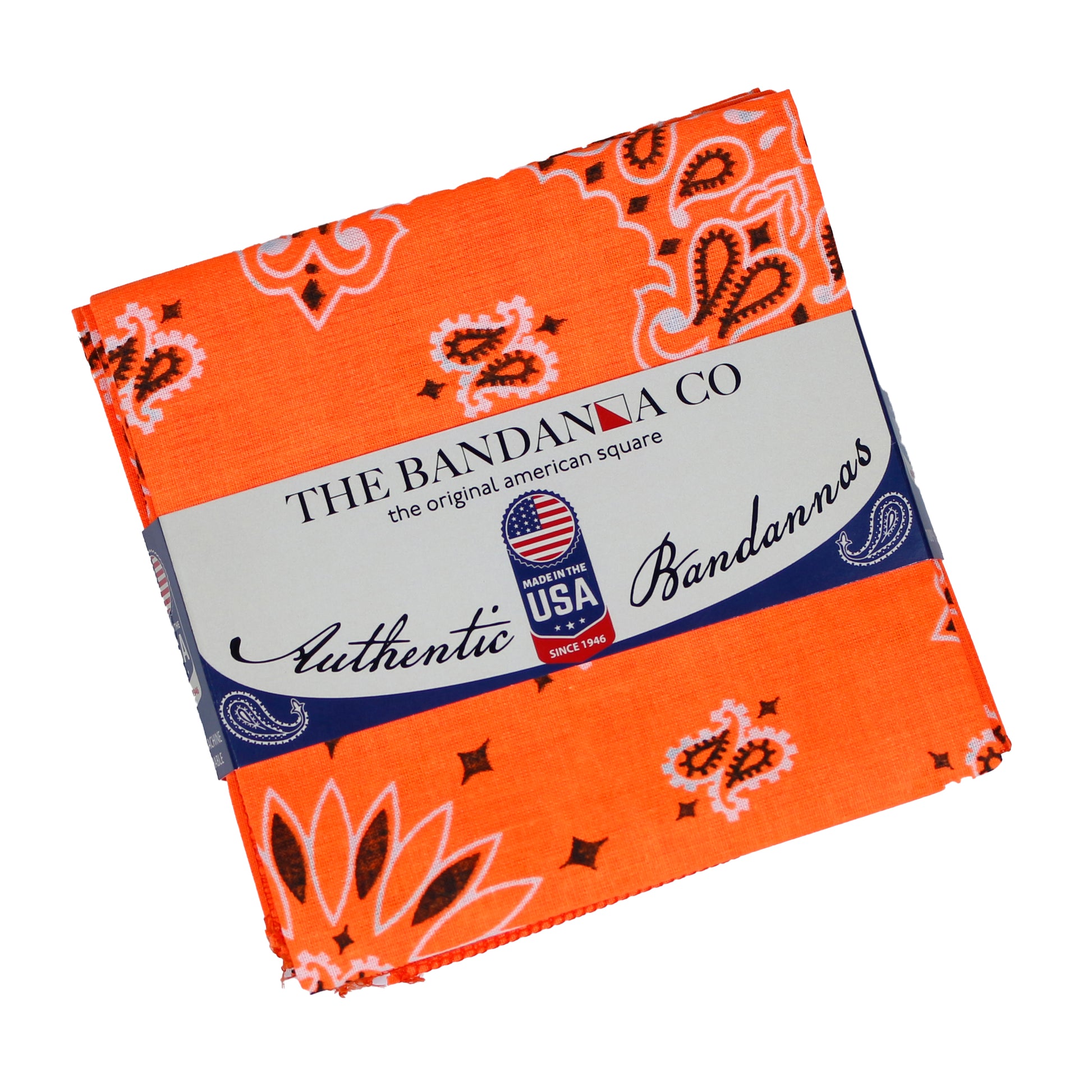 4-Pack Made In The USA - Neon Paisleys! featuring bright orange paisley design.