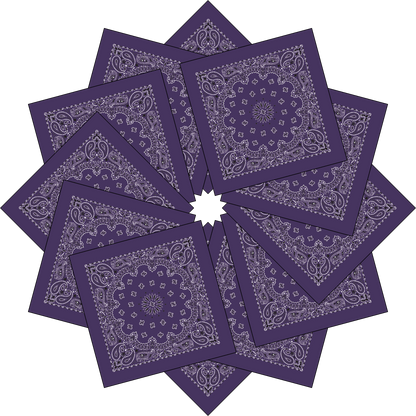 12-Pack USA Made Paisley Bandanna - PLUM