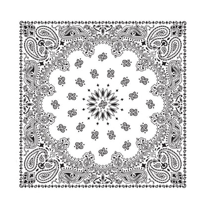 4-Pack USA Made Paisley Bandanna - WHITE
