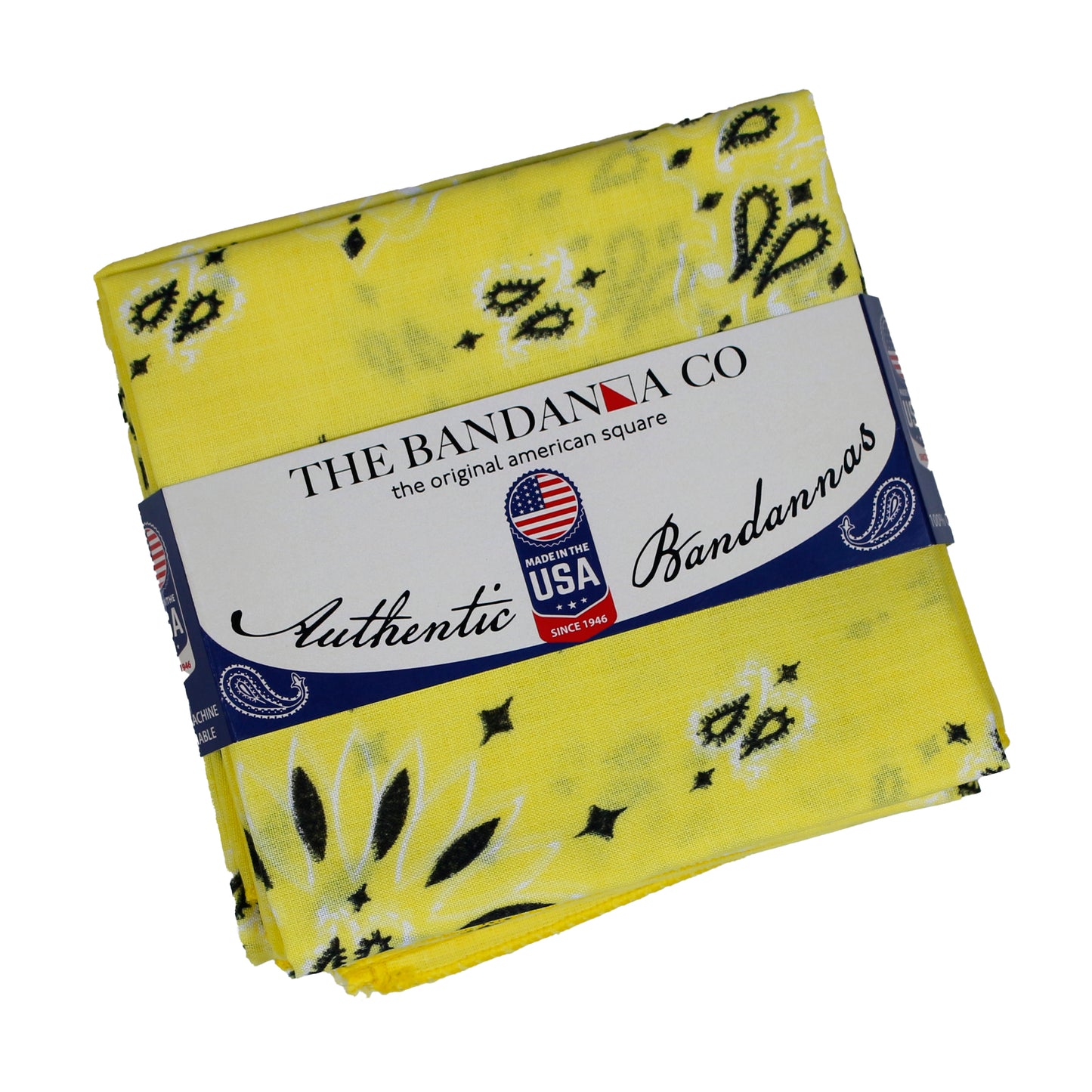 4-Pack USA Made Paisley Bandanna - YELLOW