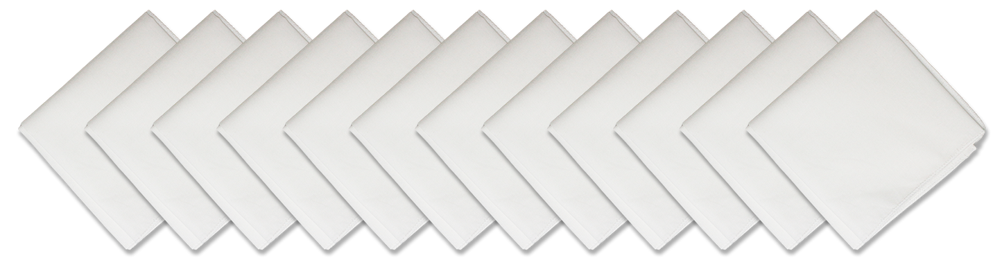 SOLID COLOR 22" BANDANNAS - 12 Pack of 100% cotton large square bandannas in solid colors for versatile styling options.