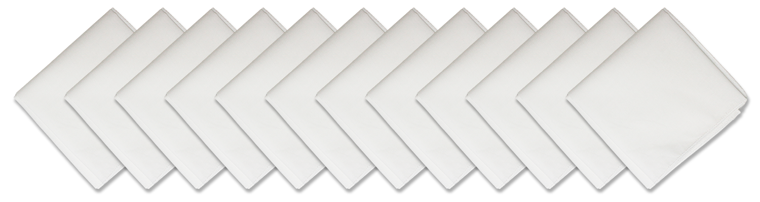 SOLID COLOR 22" BANDANNAS - 12 Pack of 100% cotton large square bandannas in solid colors for versatile styling options.