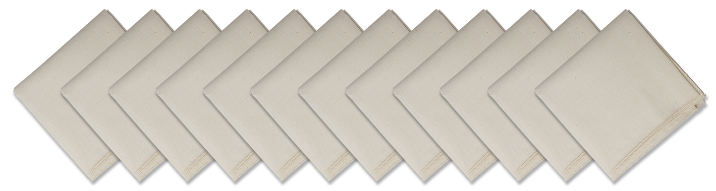 SOLID COLOR 22" BANDANNAS - 12 Pack shown in a layout featuring 12 large solid color cotton bandannas.