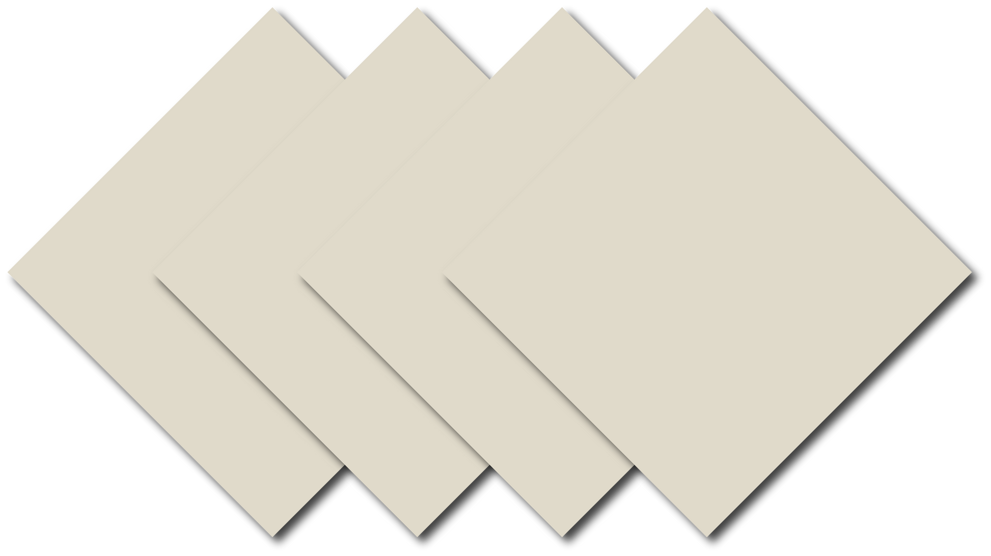 SOLID COLOR 22" BANDANNAS - 4 Pack in beige, showcasing four large cotton bandannas.