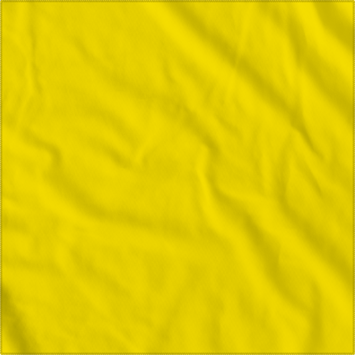 Bright Yellow Solid Color Bandanna 4 Pack - Cotton 22x22 showcasing a vibrant yellow fabric with no designs.