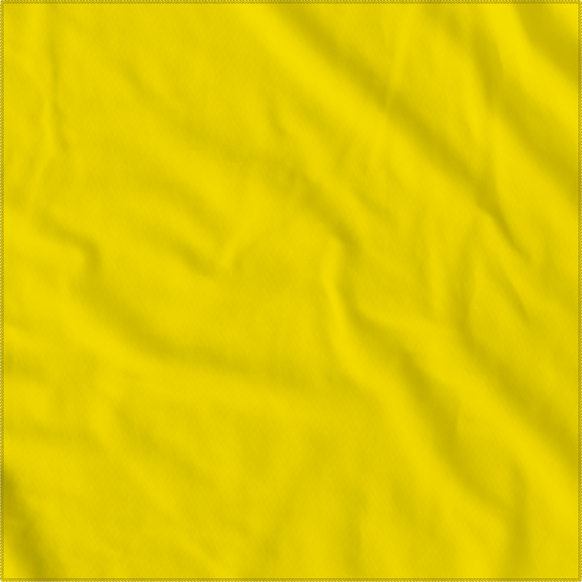 Bright Yellow Solid Color Bandanna 4 Pack - Cotton 22x22 showcasing a vibrant yellow fabric with no designs.