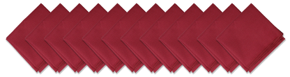 SOLID COLOR 22" BANDANNAS - 12 Pack, 100% cotton large bandanas in solid burgundy color.