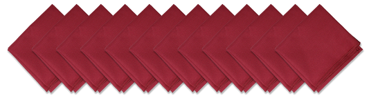 SOLID COLOR 22" BANDANNAS - 12 Pack, 100% cotton large bandanas in solid burgundy color.