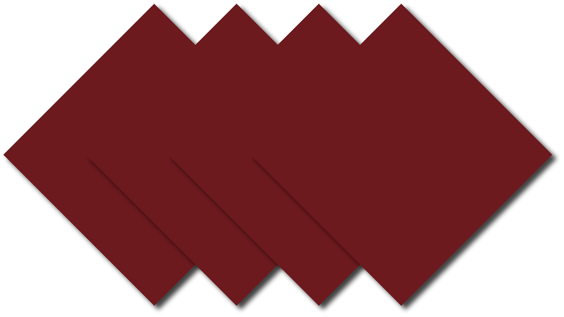 SOLID COLOR 22" BANDANNAS - 4 Pack in a solid burgundy color, showing four large 22" cotton bandannas stacked.