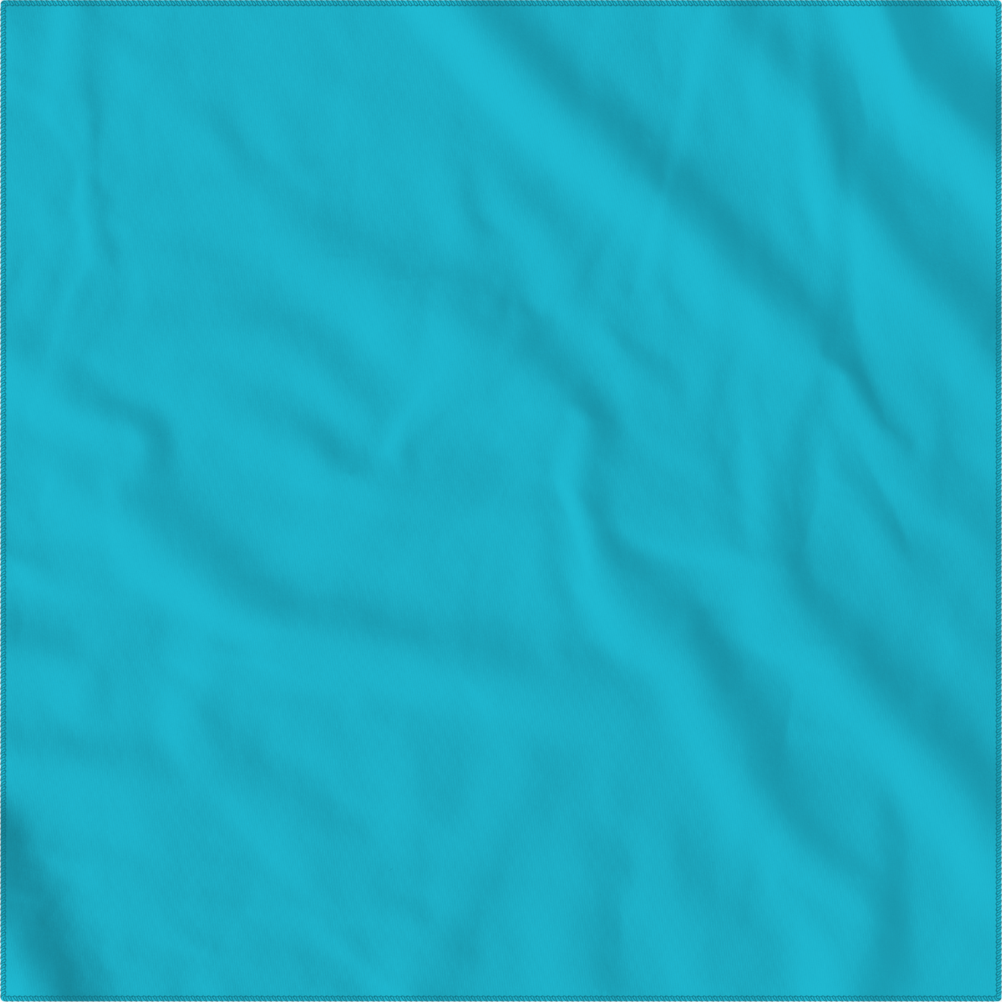 Turquoise Solid Color Bandanna 4 Pack - Cotton 22x22 with a rich turquoise shade, perfect for versatile styling.
