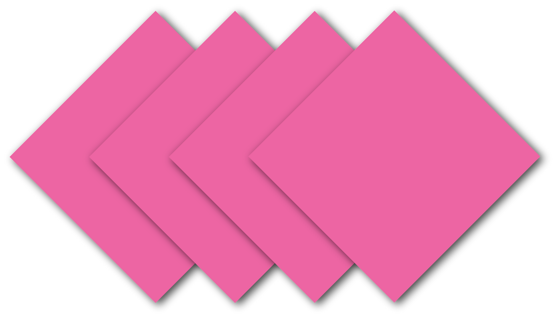 Hot Pink Solid Color Bandanna 4 Pack - Cotton 22x22, featuring four large square bandannas perfect for various uses.