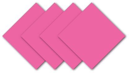 Hot Pink Solid Color Bandanna 4 Pack - Cotton 22x22, featuring four large square bandannas perfect for various uses.