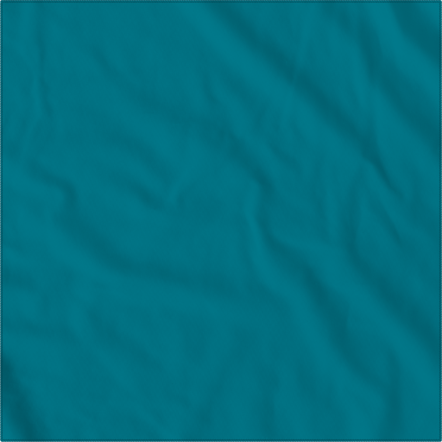 Teal Solid Color Bandanna 4 Pack - Cotton 22x22, crumpled fabric texture
