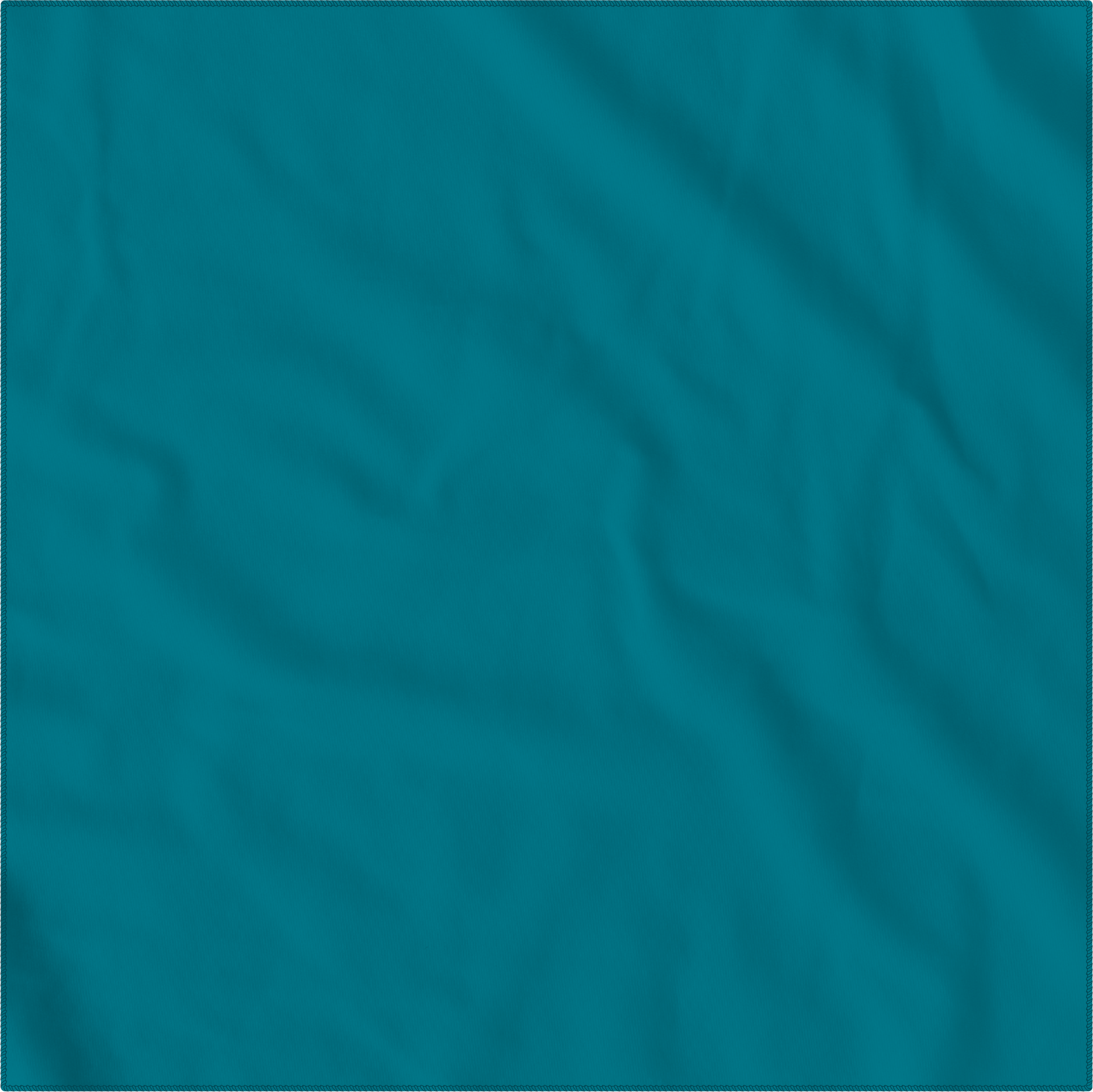 Teal Solid Color Bandanna 4 Pack - Cotton 22x22, crumpled fabric texture