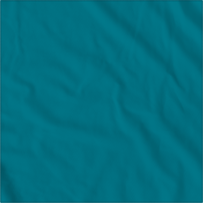 Teal Solid Color Bandanna 4 Pack - Cotton 22x22, crumpled fabric texture