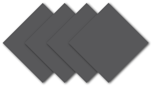 Charcoal Solid Color Bandanna 4 Pack - Cotton 22x22, large square cotton bandannas in charcoal, customizable and versatile for various uses