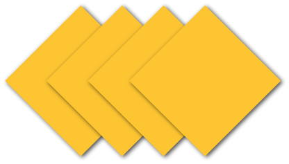 Four gold solid color bandannas in a pack, each 22x22 inches and made of 100% cotton, displayed in a diamond shape.