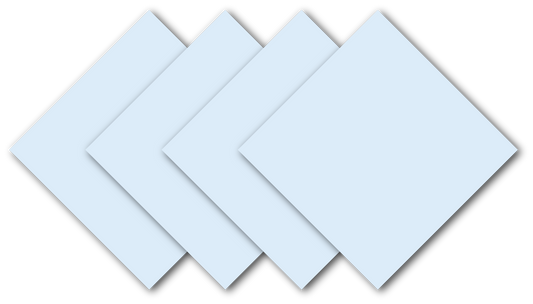 Light Blue Solid Color Bandanna 4 Pack - Cotton 22x22, 100% cotton bandannas in a 22x22 size, perfect for headbands, scarves, or neckties.