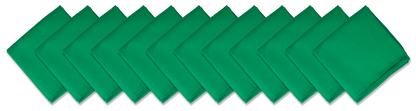 SOLID COLOR 22" BANDANNAS - 12 Pack in vibrant green color, perfect for customization and versatile use.