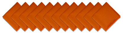 SOLID COLOR 22" BANDANNAS - 12 Pack in vibrant orange color, perfect for various styling options.