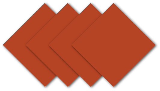 Burnt Orange Solid Color Bandanna 4 Pack - Cotton 22x22, large 22” x 22” cotton bandannas, made in USA, perfect for headbands and scarves.