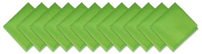 SOLID COLOR 22" BANDANNAS - 12 Pack in vibrant green color, perfect for various styling and customization options.