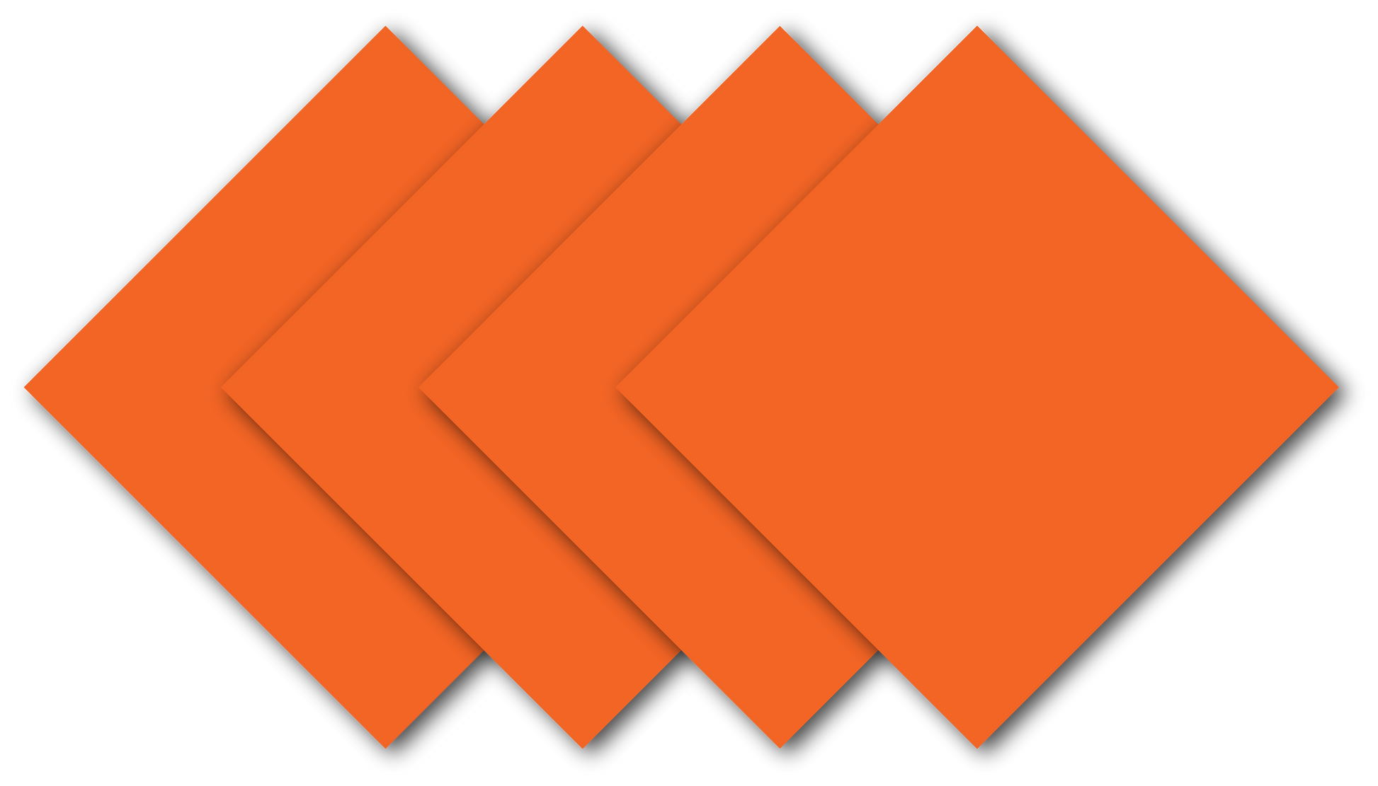 Orange Solid Color Bandanna 4 Pack - Cotton 22x22 displayed in a square layout