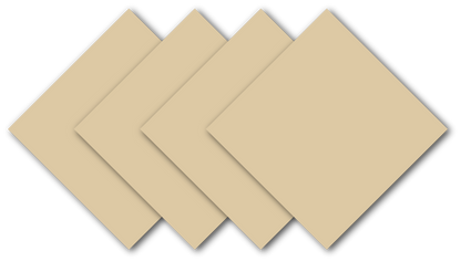 Khaki Solid Color Bandanna 4 Pack - Cotton 22x22, USA made 100% cotton bandannas, versatile large size for headband, scarf, or neck tie