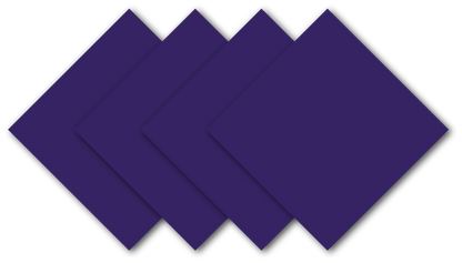 SOLID COLOR 22" BANDANNAS - 4 Pack in solid purple color, perfect for customization or use as headbands, scarves, or ties.