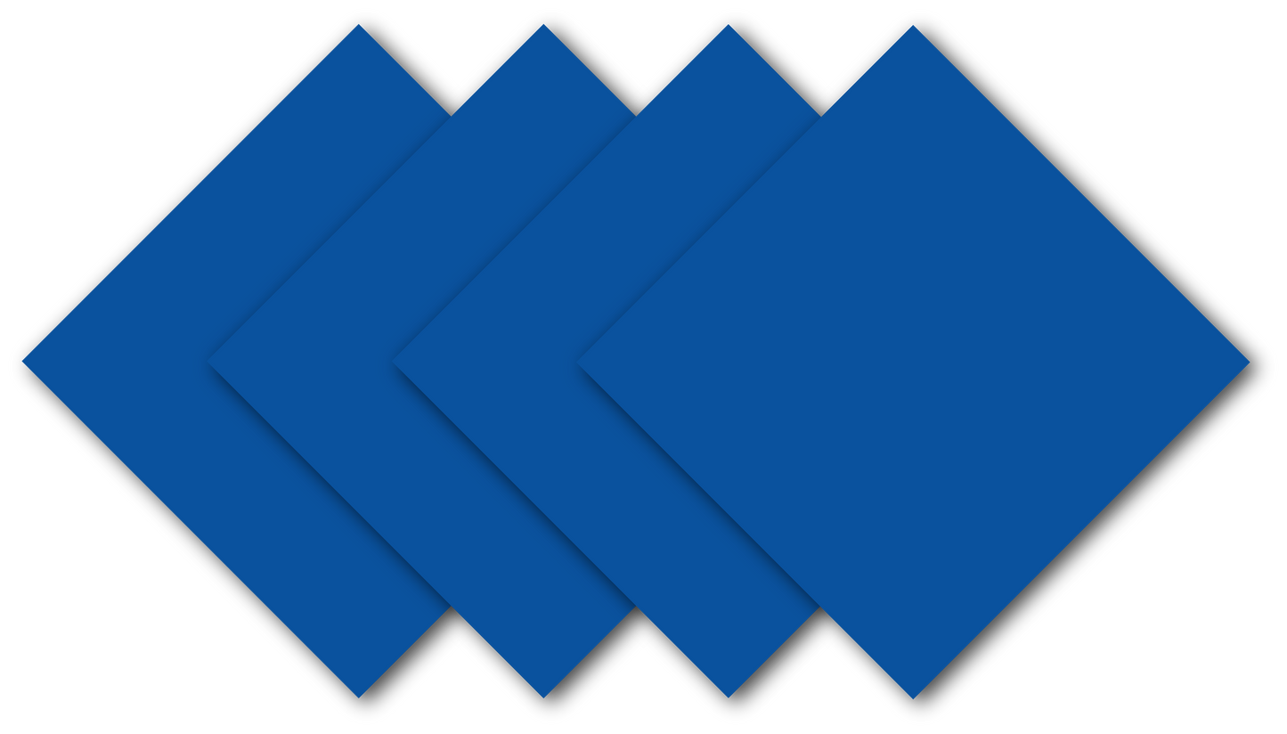 SOLID COLOR 22" BANDANNAS - 4 Pack in solid blue, square shape, stacked together on a black background.