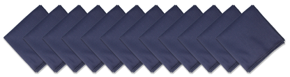 SOLID COLOR 22" BANDANNAS - 12 Pack displayed in navy blue, showcasing 12 large cotton bandanas.