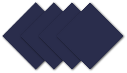 SOLID COLOR 22" BANDANNAS - 4 Pack in solid navy blue, large cotton bandanas stacked together.