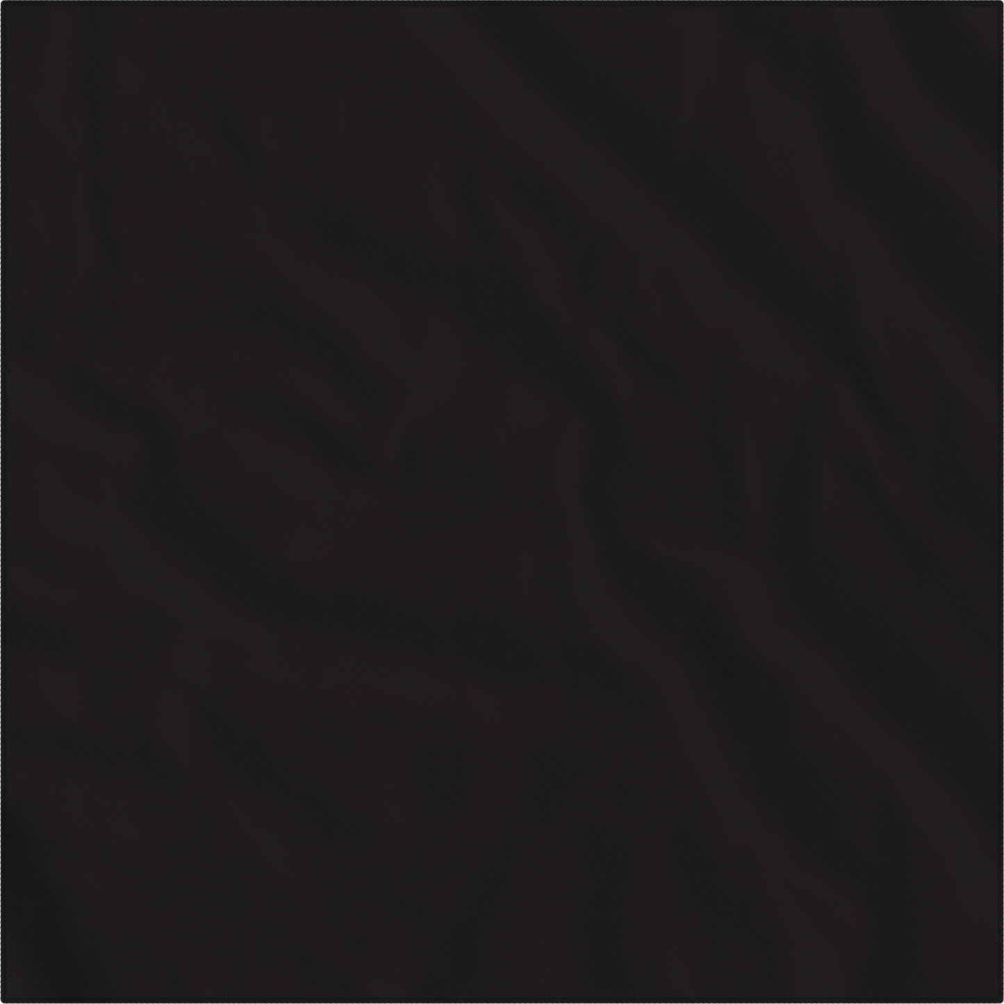 Black Solid Color Bandanna 4 Pack - Cotton 22x22 on display