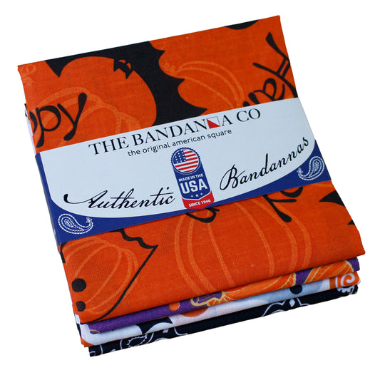 Boo Crew Bandanna Assortment 4-Pack - Made In The USA