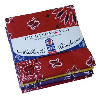 Gather Bandanna Assortment 4-Pack - Made In The USA