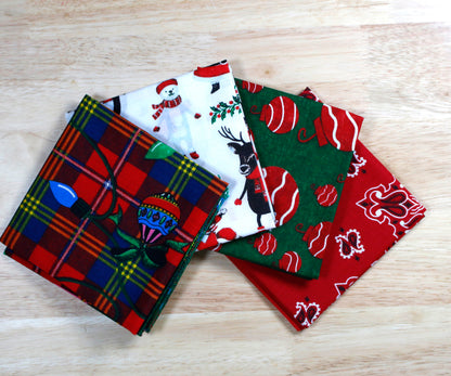 Holiday Traditions Bandanna Assortment 4-Pack - Made In The USA